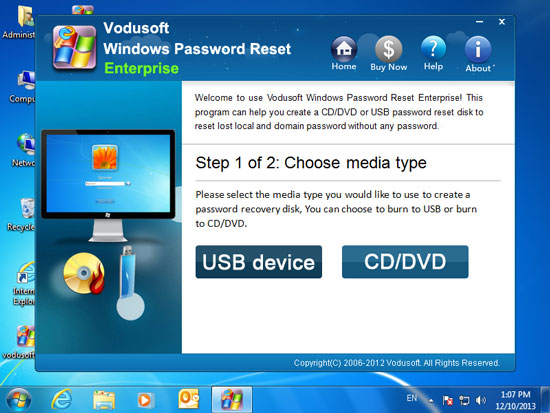 create a Windows server 2008 password recovery disk with USB