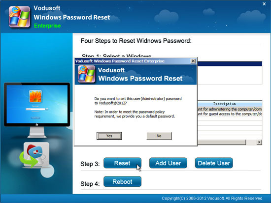 reset Windows server 2008 domain administrator password