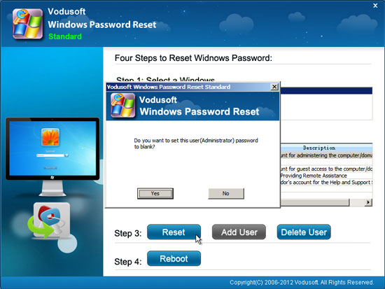 reset Windows XP administrator password